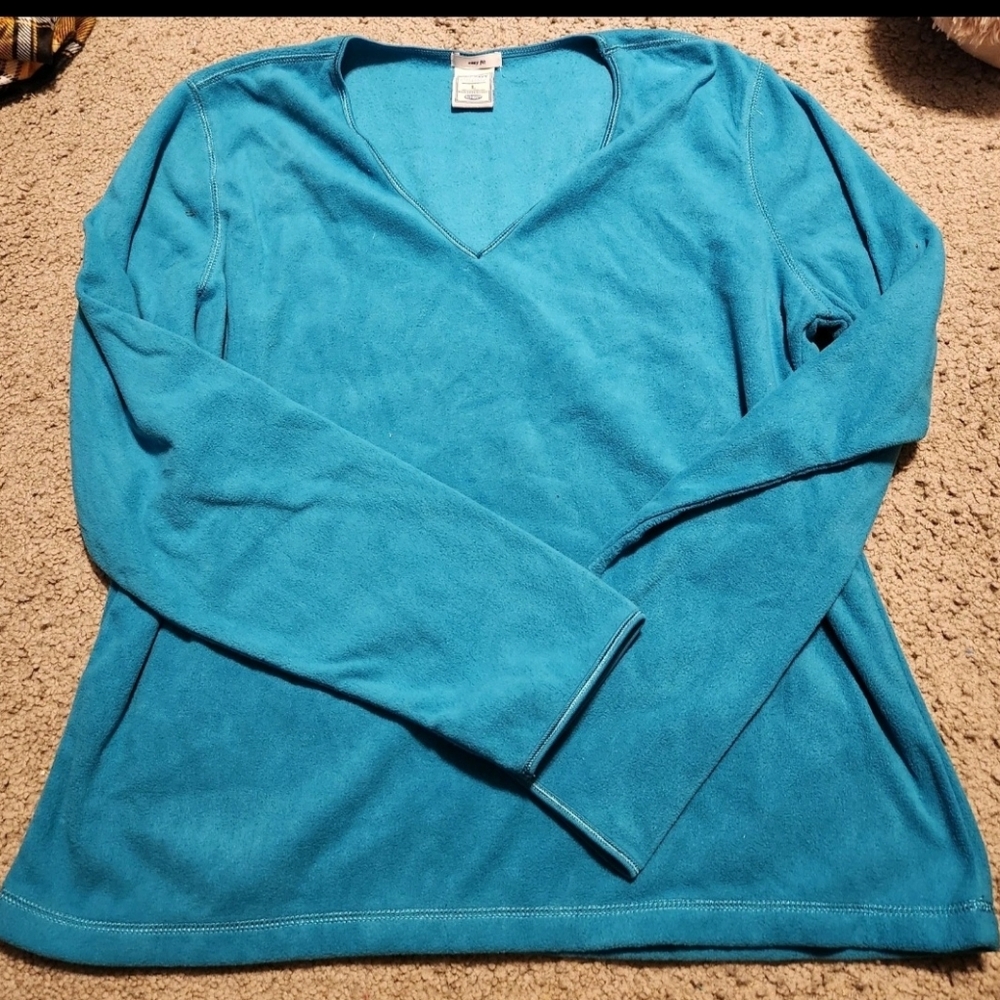 NWOT Vintage Y2K Old Navy Fleece Women's V-Neck Pullover Shirt - Size Large